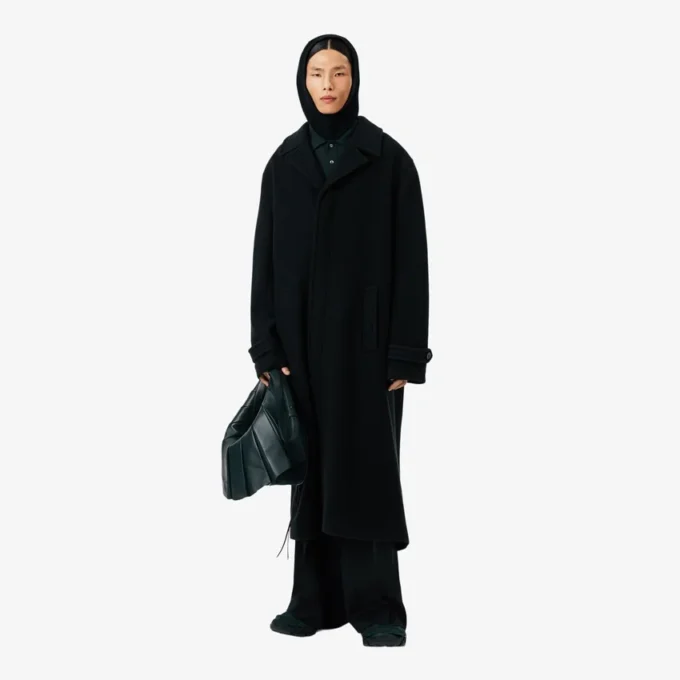 Balaclava de lã feltrada com malha canelada Runway