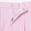 Bermudas de oxford elásticas às riscas
