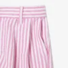 Bermudas de oxford elásticas às riscas