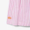 Bermudas de oxford elásticas às riscas