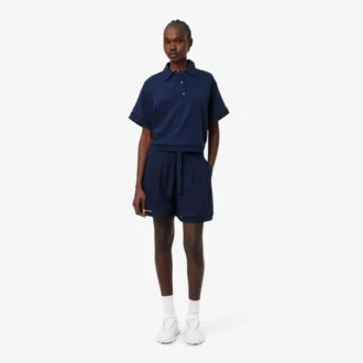 Bermudas largas e fluidas em mistura de linho The Blend