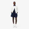 Bermudas largas e fluidas em mistura de linho The Blend