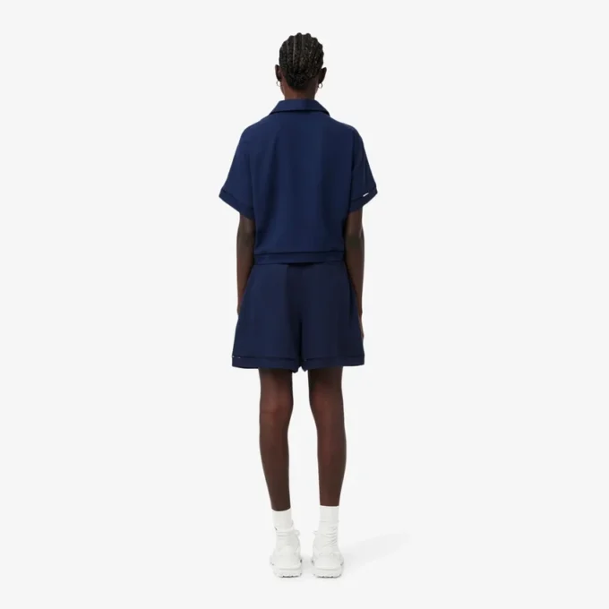 Bermudas largas e fluidas em mistura de linho The Blend