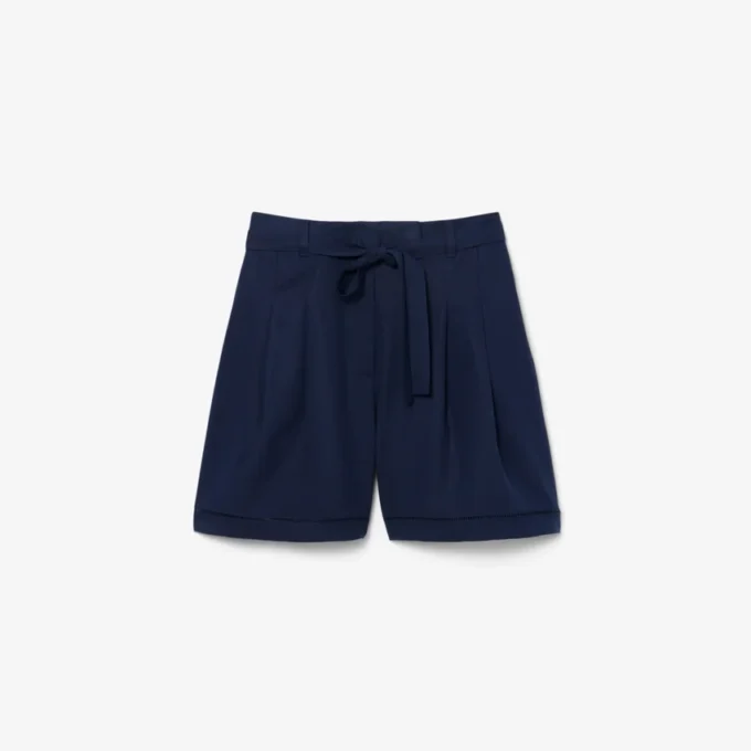 Bermudas largas e fluidas em mistura de linho The Blend