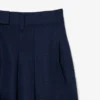 Bermudas largas e fluidas em mistura de linho The Blend
