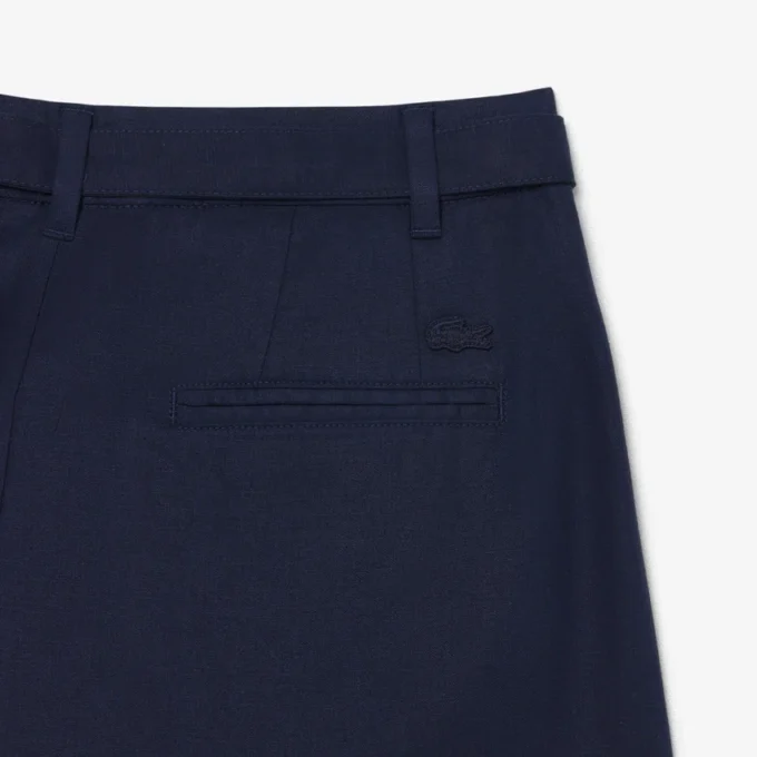 Bermudas largas e fluidas em mistura de linho The Blend