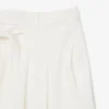 Bermudas largas em mistura de linho e algodão