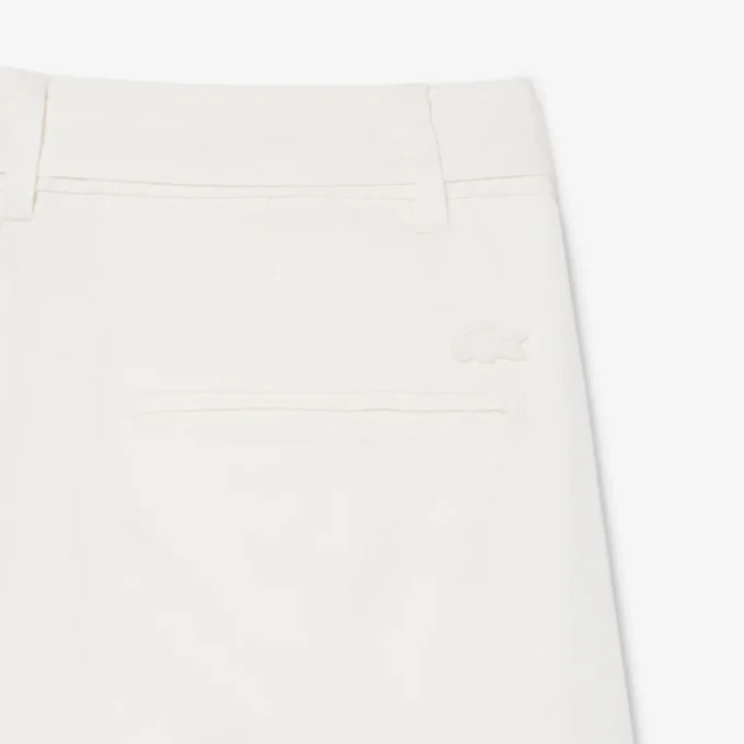 Bermudas largas em mistura de linho e algodão