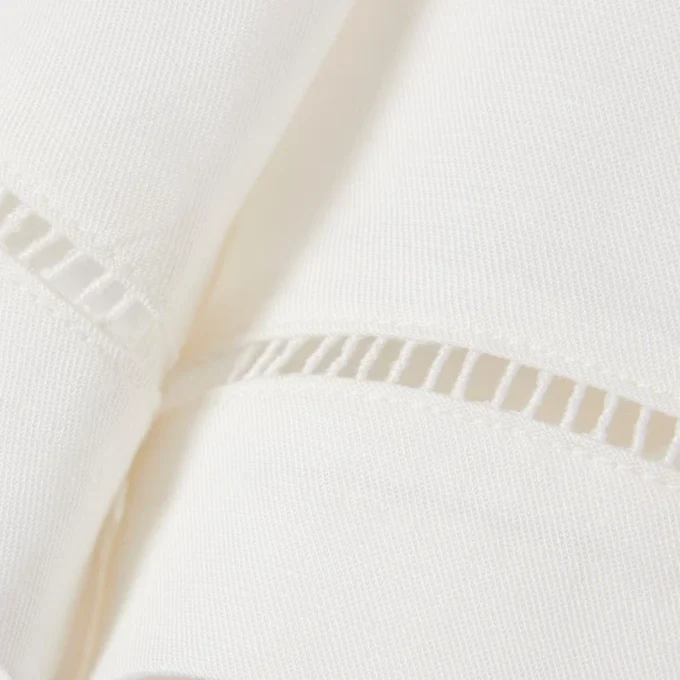 Bermudas largas em mistura de linho e algodão