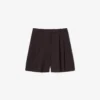 Bermudas largas plissadas em mistura de lã The Blend