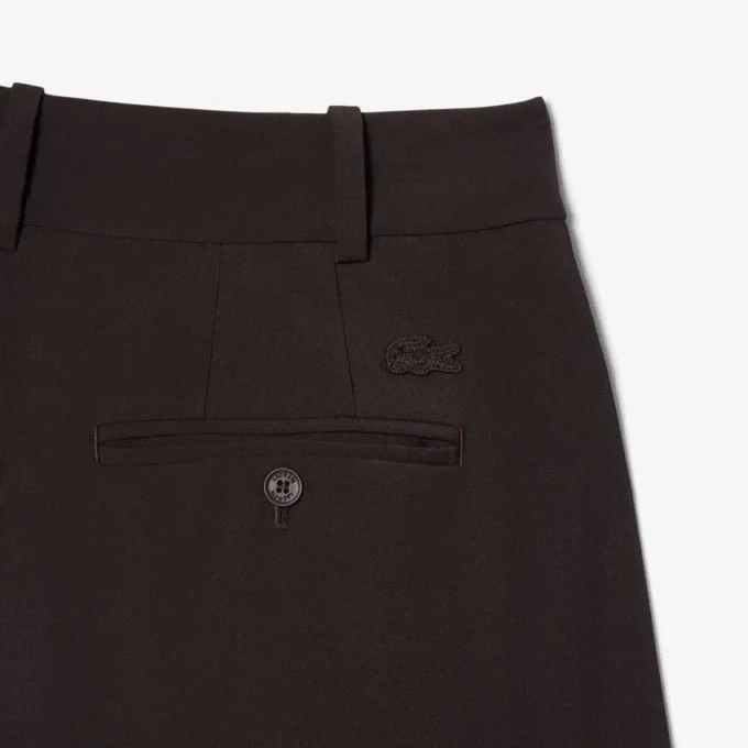 Bermudas largas plissadas em mistura de lã The Blend