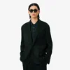 Blazer de cetim com gola em xale da coleção Runway