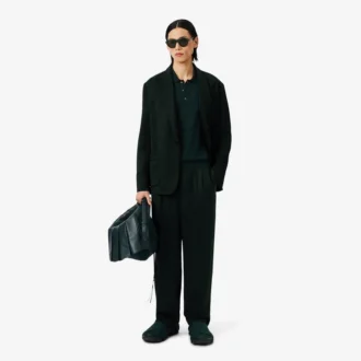 Blazer de cetim com gola em xale da coleção Runway