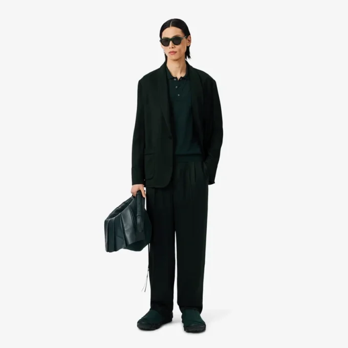 Blazer de cetim com gola em xale da coleção Runway