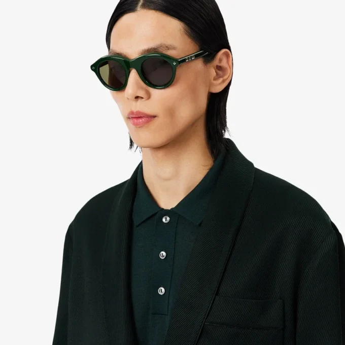Blazer de cetim com gola em xale da coleção Runway