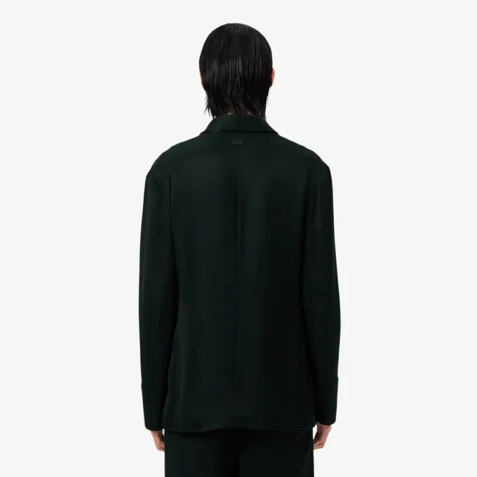 Blazer de cetim com gola em xale da coleção Runway