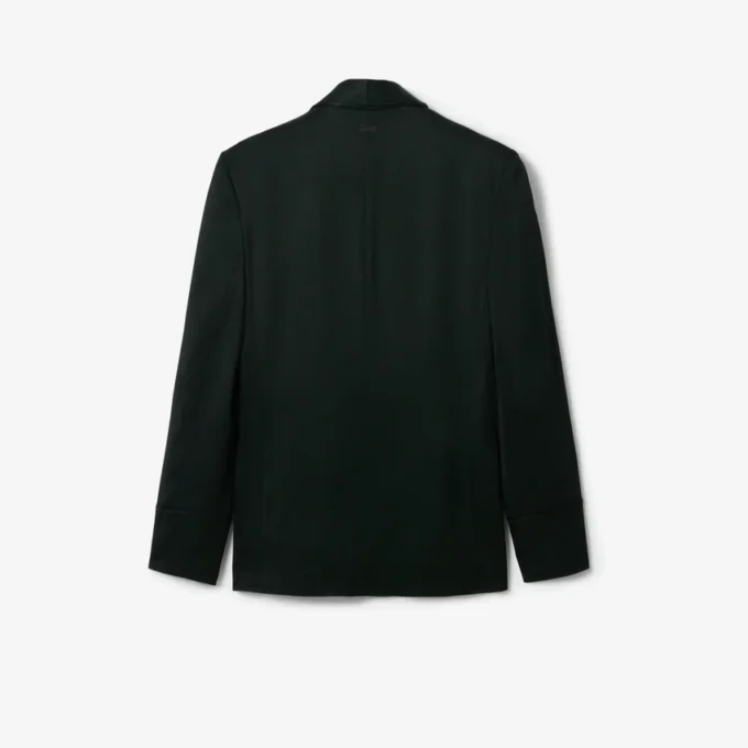 Blazer de cetim com gola em xale da coleção Runway