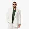 Blazer de homem com botões duplos e emblema Heritage bordado
