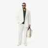Blazer de homem com botões duplos e emblema Heritage bordado