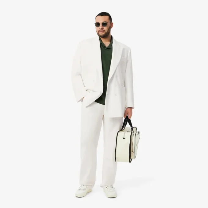 Blazer de homem com botões duplos e emblema Heritage bordado