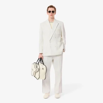 Blazer de homem com botões duplos e emblema Heritage bordado