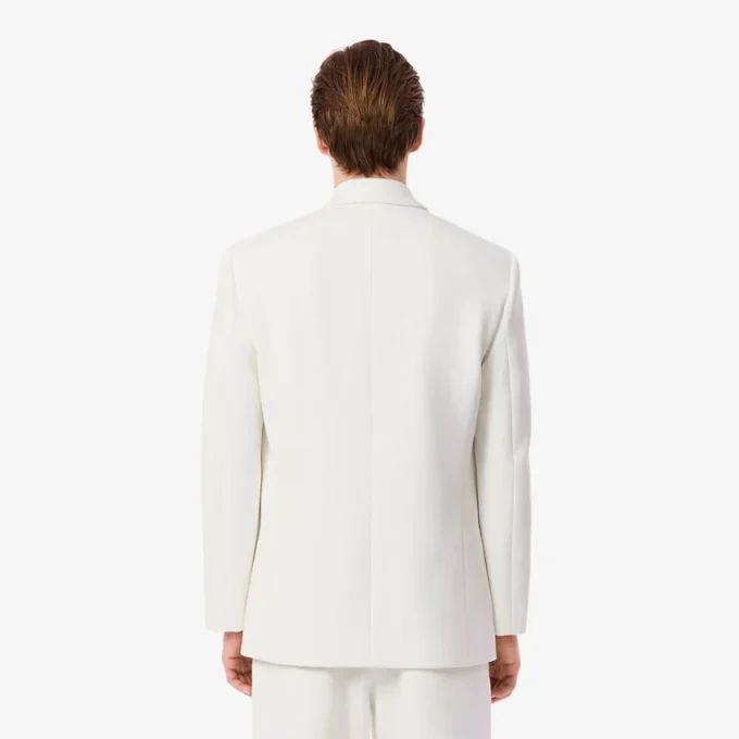 Blazer de homem com botões duplos e emblema Heritage bordado