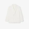 Blazer de homem com botões duplos e emblema Heritage bordado