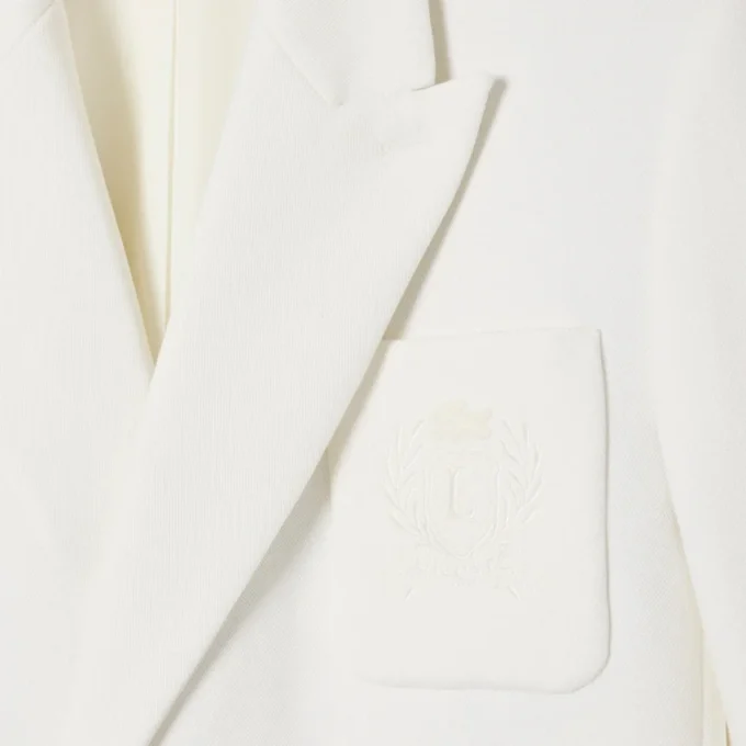 Blazer de homem com botões duplos e emblema Heritage bordado