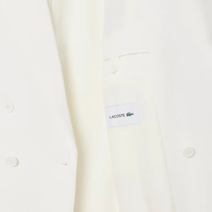 Blazer de homem com botões duplos e emblema Heritage bordado