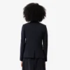 Blazer de lã com corte justo e logótipo bordado para mulher