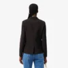 Blazer de lã com corte justo e logótipo bordado para mulher