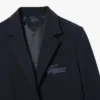 Blazer de lã com corte justo e logótipo bordado para mulher