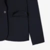 Blazer de lã com corte justo e logótipo bordado para mulher