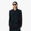 Blazer de lã leve com botões duplos da coleção Runway