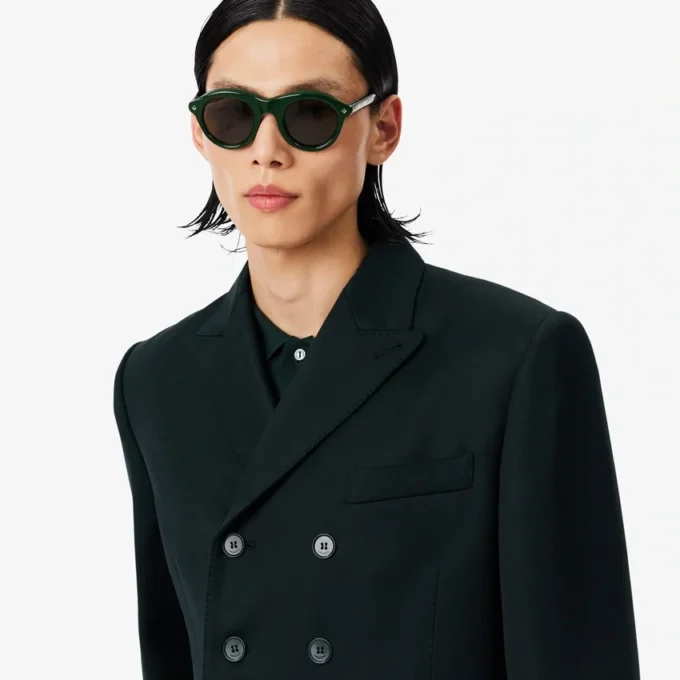 Blazer de lã leve com botões duplos da coleção Runway