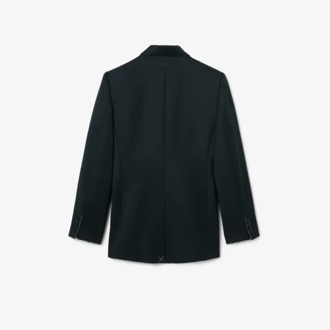 Blazer de lã leve com botões duplos da coleção Runway