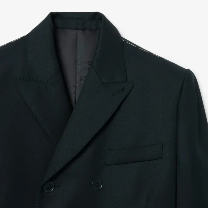 Blazer de lã leve com botões duplos da coleção Runway