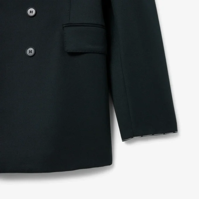 Blazer de lã leve com botões duplos da coleção Runway