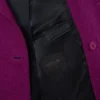 Blazer de lã marmorizada com botões duplos da passerelle