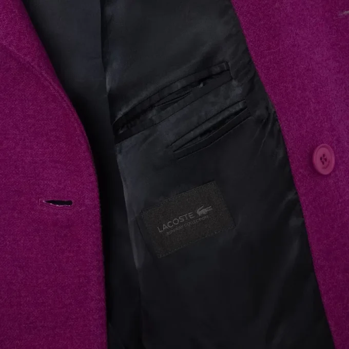 Blazer de lã marmorizada com botões duplos da passerelle