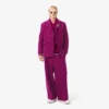 Blazer de lã marmorizada com botões duplos da passerelle