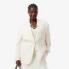 Blazer de sarja de lã para mulher
