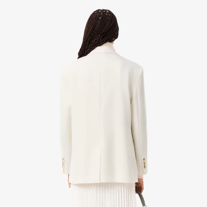 Blazer de sarja de lã para mulher