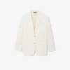 Blazer de sarja de lã para mulher