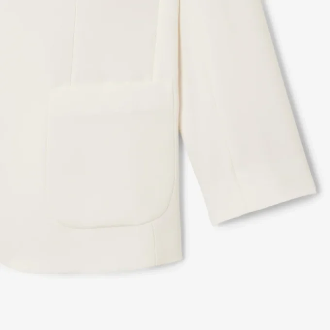 Blazer de sarja de lã para mulher