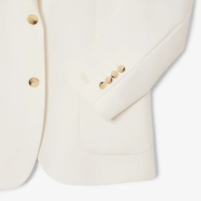 Blazer de sarja de lã para mulher