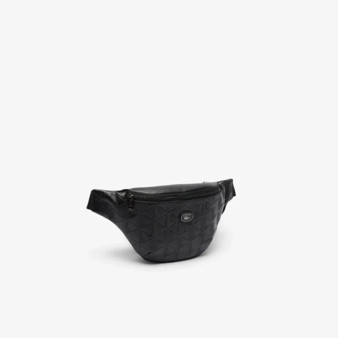 Bolsa de cintura em pele com monograma gravado