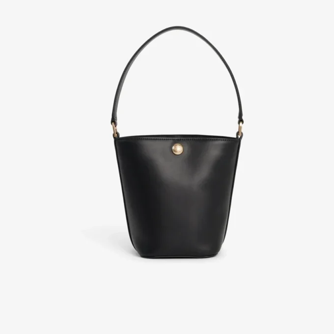 Bolsa de couro tipo balde Tennis Bliss, tamanho pequeno