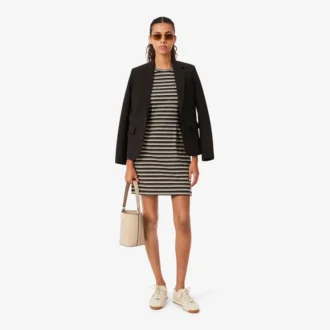 Bolsa de couro tipo balde Tennis Bliss, tamanho pequeno