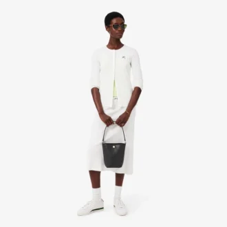 Bolsa de couro tipo balde Tennis Bliss, tamanho pequeno
